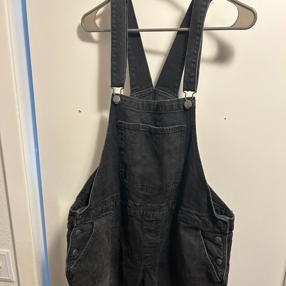 Old Navy Black Denim Overalls